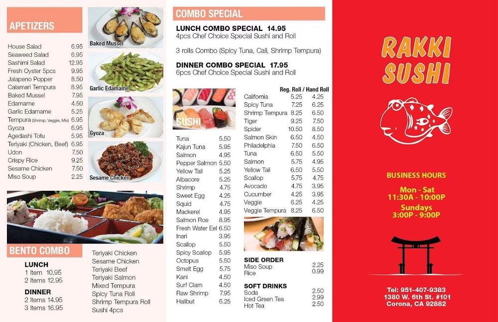 Rakki Sushi Menu image 3